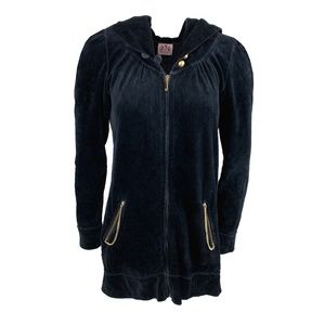 EUC Authentic Vintage Rare 90's Y2K Juicy Jacket Black Chains Made in USA